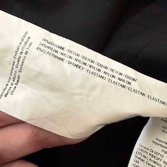 Joseph Ribkoff Black Wiggle Pencil Dress Small S 4 Mock Wrap - Picture 4 of 7